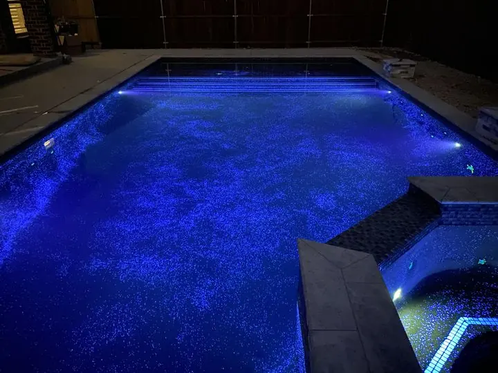 Pool under UV light