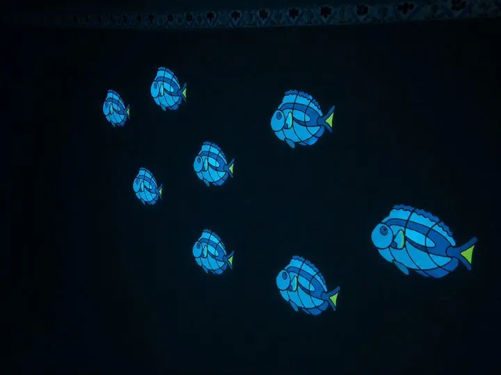 Fish mosaics, night