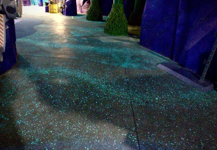 SeaWorld Abu Dhabi, glow floor along the walkway