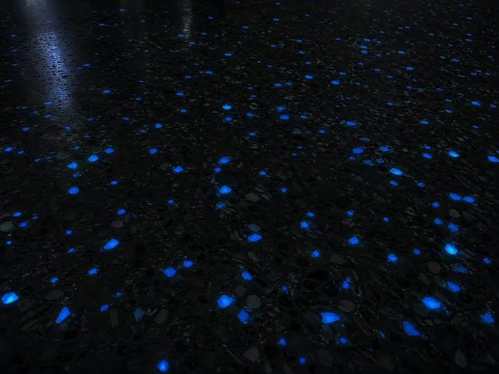 Terrazzo floor at night