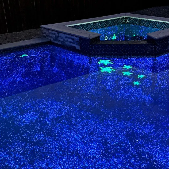 Turtle mosaics and spa